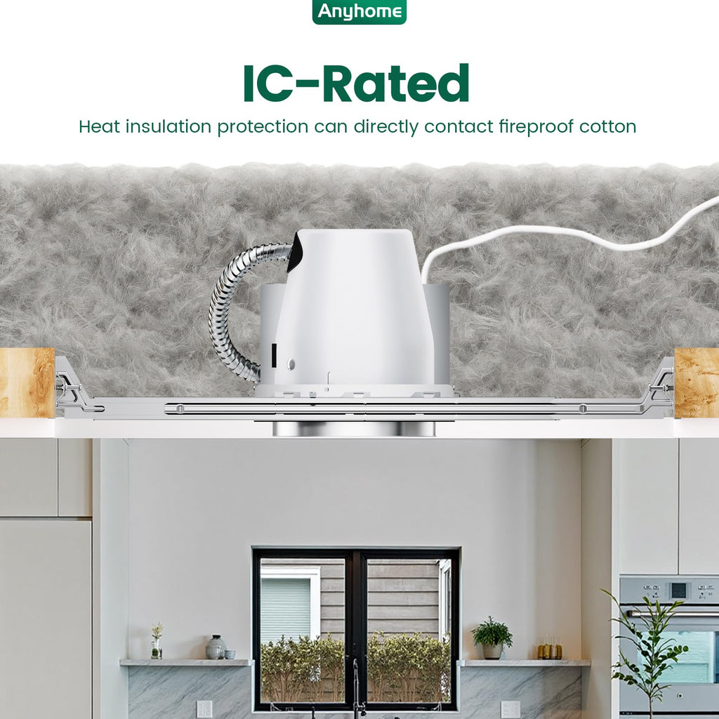 4 Inch Recessed Lighting Housing 6 Pack, New Construction
