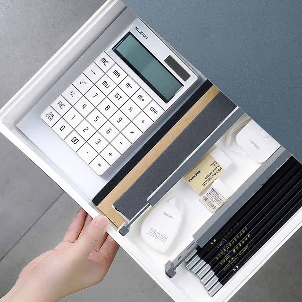 Expandable Bamboo Drawer Dividers, Fits 17.6-21.6" Drawers