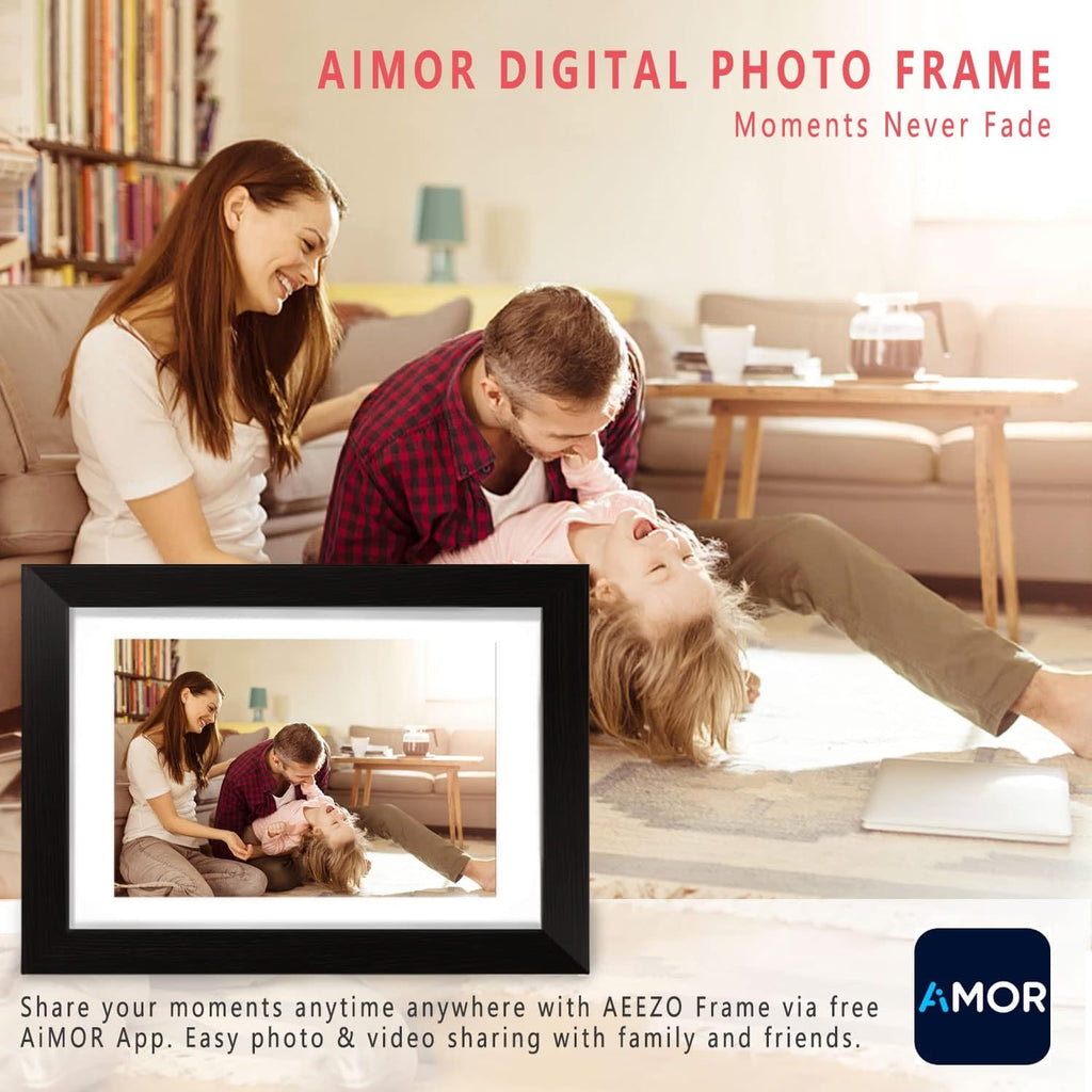 Digital Picture Frame 10.1 Inch 1280x800 IPS Touch Screen WiFi Smart Digital Photo Frame with 16GB Storage