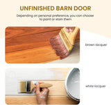 30in x 84in Sliding Barn Door with 5ft Barn Door Hardware Kit Included, Unfinished Solid Spruce Wood