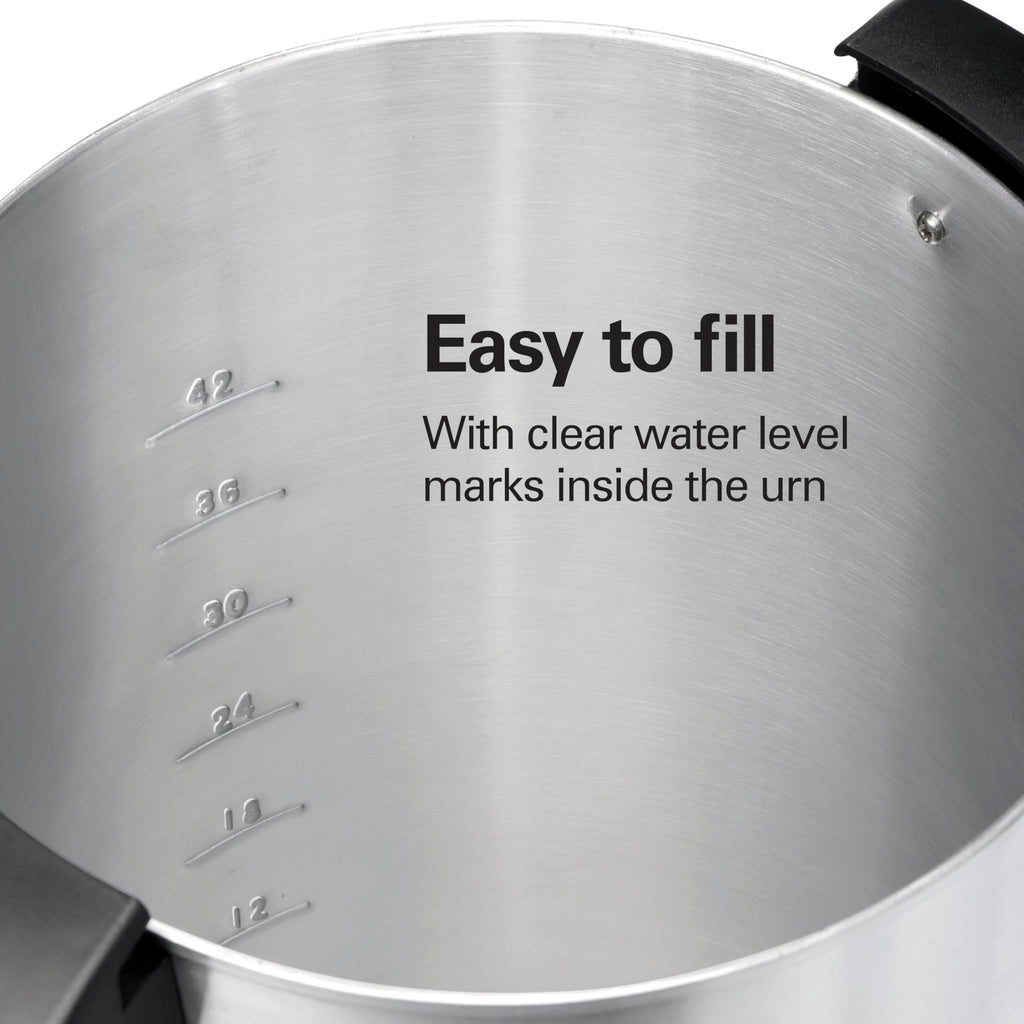 Beach 45 Cup Coffee Urn and Hot Beverage Dispenser, Silver