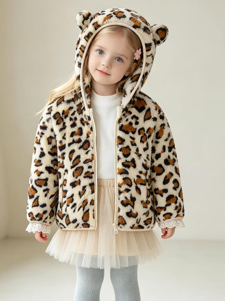 Toddler Baby Fleece Jackets Boys Girls Zip Up Hoodie Fuzzy Sherpa Outwear
