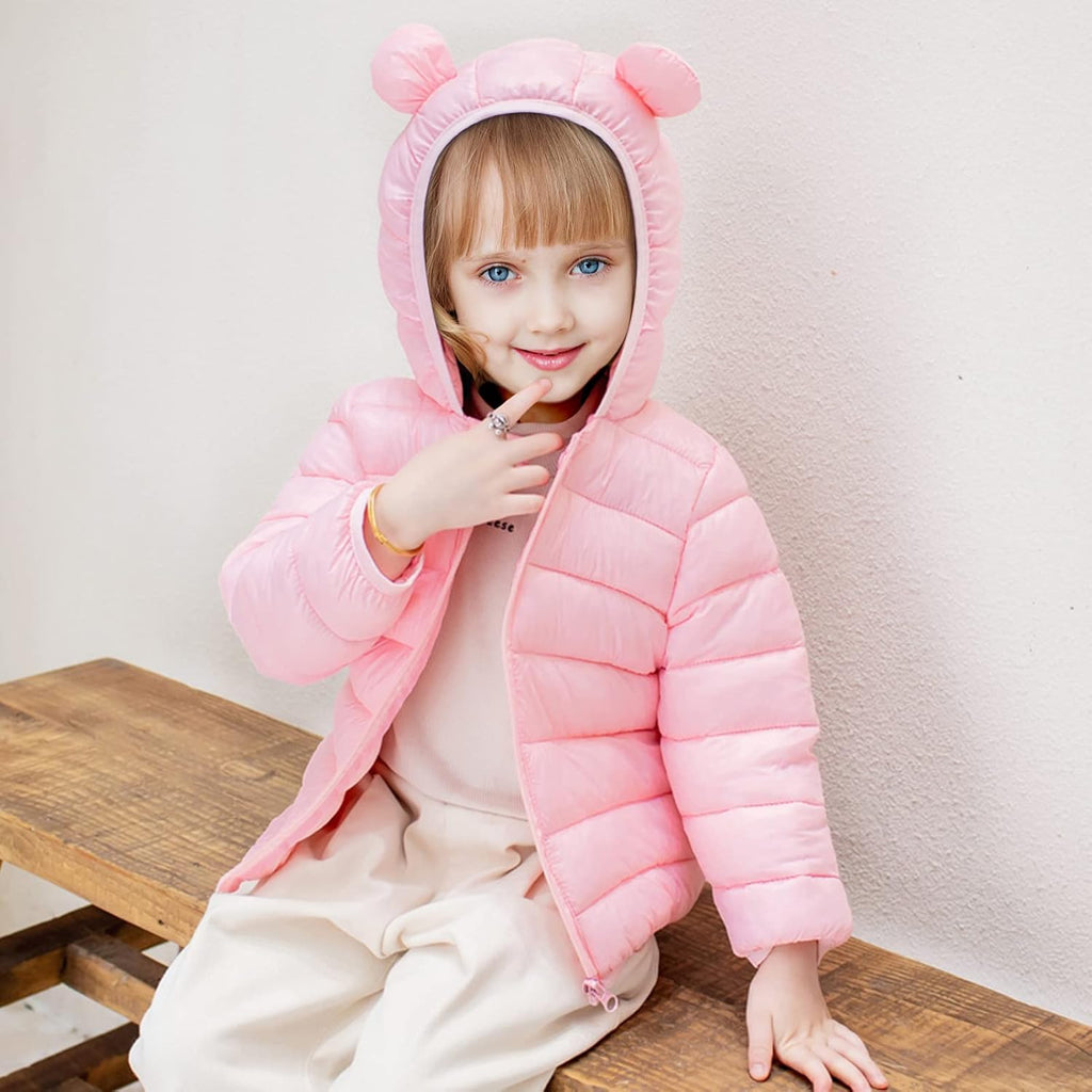 Baby Boys Girls Winter Coats Toddler Bear Hoods Down Jacket Infant Kids Light Puffer Padded Outwear