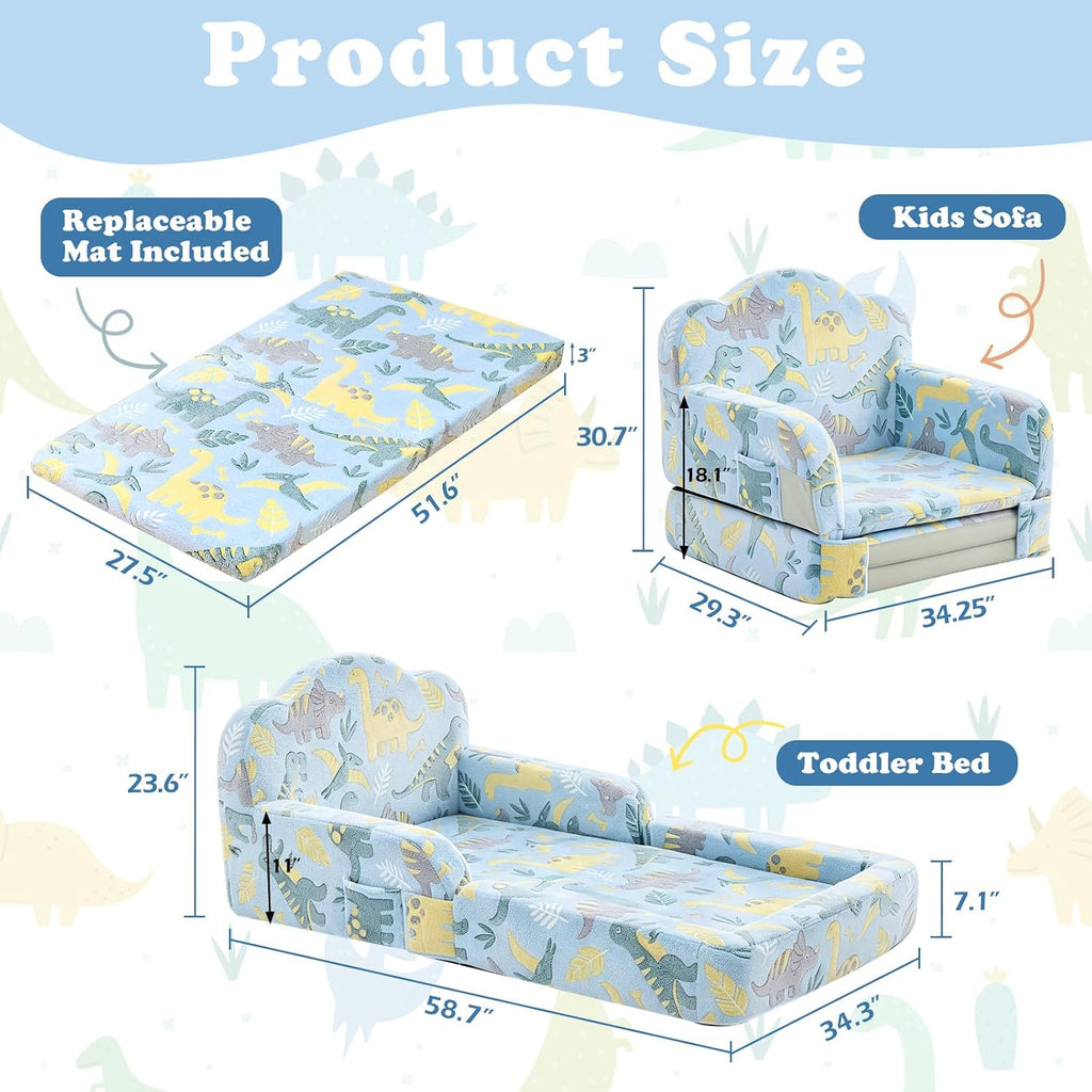 Toddler Floor Bed, Soft Foam Toddler Bed and Kids Bed, No Assembly Required