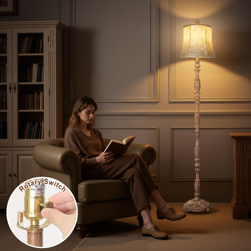 Vintage 66" Tall Floor Lamp Bedroom
