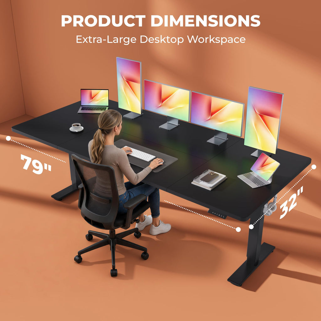 79''x31''Large Standing Desk Electric Adjustable