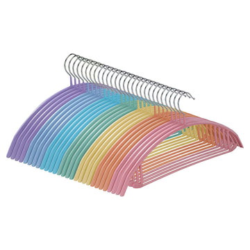 Clothes Hangers Non Slip Rubber Coating Metal Hanger Colorful, 28 Pack