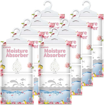 Moisture Absorbers 8 Packs - 9.8 oz Dehumidifier Bags, Portable Moisture Hanging Bags for Closet, Bathroom and Kitchen