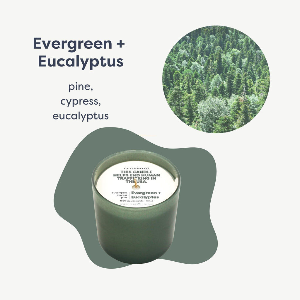 Dignity Series Evergreen & Eucalyptus Bourbon Scented Candle