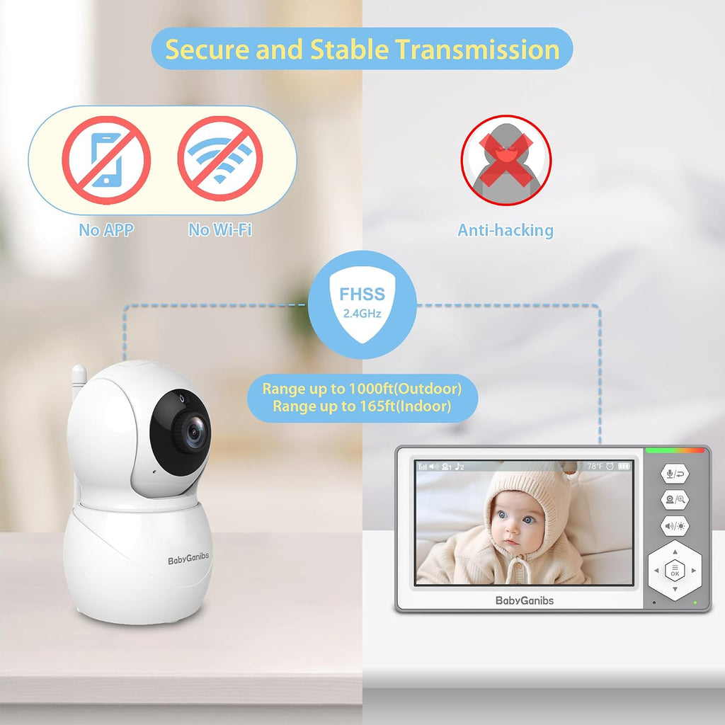 Monitor with Camera and Audio No WiFi Remote Control 4.3''