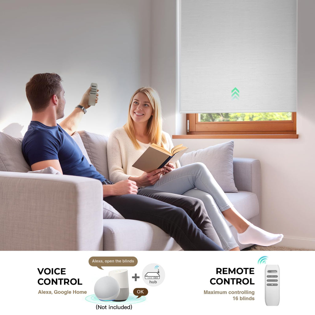 Blackout Smart Motorized Blinds with Remote