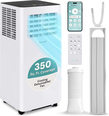 Small Air Conditioner Portable 8,000 BTU with Built-in Dehumidifier - Portable AC unit for rooms up to 350 sq ft