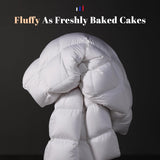 Feather Down Comforter King Duvet Insert, Light Weight True Baffle-Box Noiseless Bedding Comforters