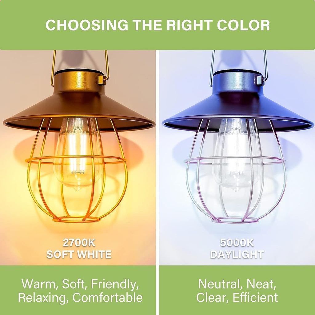 Edison Bulbs, E26 LED Bulb ST58 Filament Clear Non-Dimmable Vintage Light Bulbs 60W Equivalent 700LM Daylight White