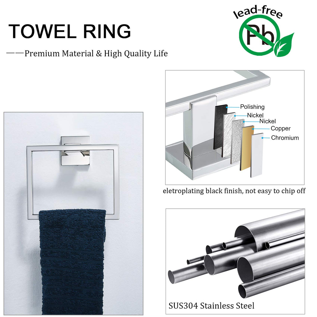 Bathroom Hardware Accessories Set Polished Chrome Towel Bar Sets Include Towel Bar Towel Holder Toilet Paper Holder