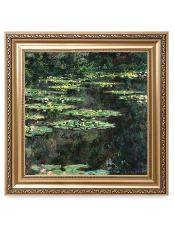 Claude Monet Wall Art Framed, Water Lilies 1904, 26x26