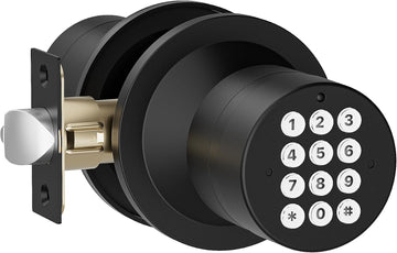 Door Knob with Keypad, Door Knob with Lock, Keyless Entry Door Lock with Code for Front Door Garage Home Apartment