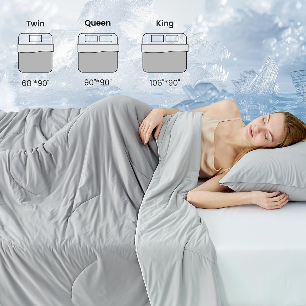 Cooling Comforter Cali King Size, Reversible Lightweight Cooling Blankets for Hot Sleepers and Night Sweats