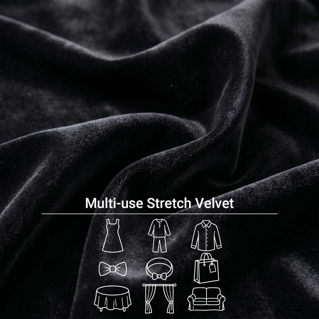 Fabric by the Yard Black 60 Inch Wide 1 Yard