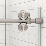 Frameless Shower Door, 51-55" W x 76" H Sliding Shower Door with Handle