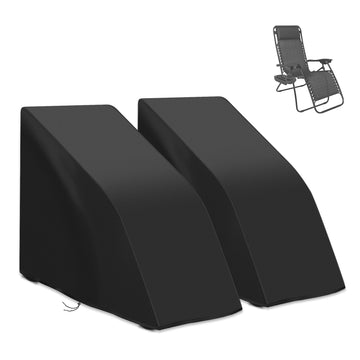 2-Pcs Zero Gravity Chair Cover, Waterproof Folding Lawn Lounge Chairs Covers, Outdoor Relaxing Chair