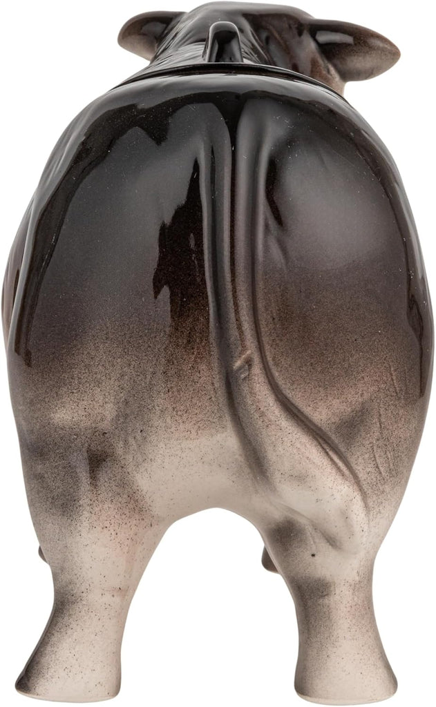 Vintage Ceramic Cow Cookie Jar, Black and Brown