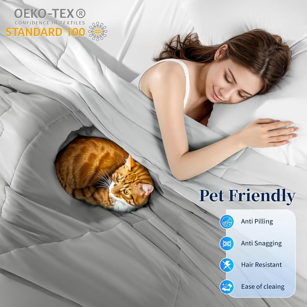 Cooling Comforter Queen Size, Double-Sided Cooling Blanket for Hot Sleepers Night Sweats, Summer Comforter for Queen