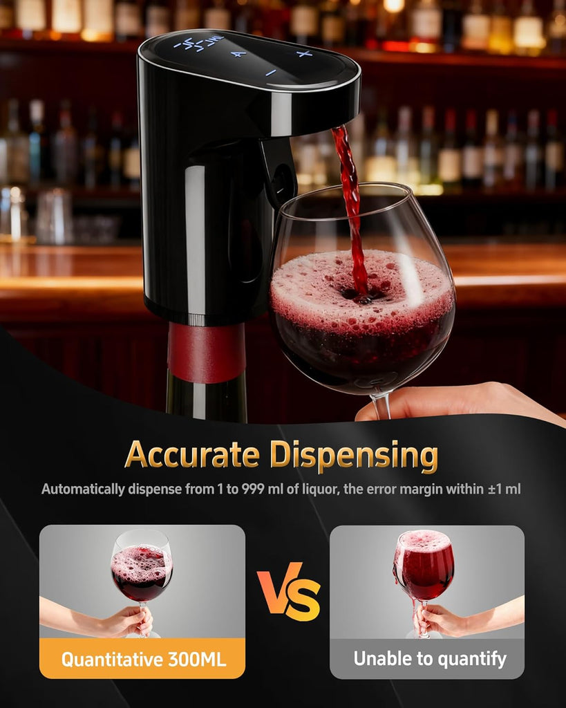 Fathers Day Gift | World Cup Viewing Party Supply,5-in-1 Electric Wine Decanter & Smart Liquor Dispenser,Automatic