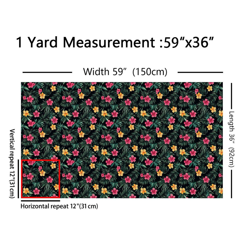 Floral Fabric By the Yard, 10 Yards