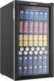Beverage Refrigerator Cooler, 125 Can Mini Fridge with Glass Door for Soda Beer 