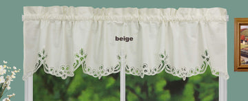 Battenburg Lace Kitchen Curtain Valance Ecru Beige