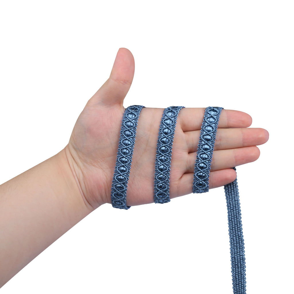 Gimp Braid Trim, 10 Yards 0.59 Inch Fabric Trim, Blue