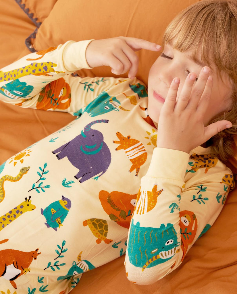 Bamboo Viscose Toddler Kids Pajamas Set, Long Sleeve Boys
