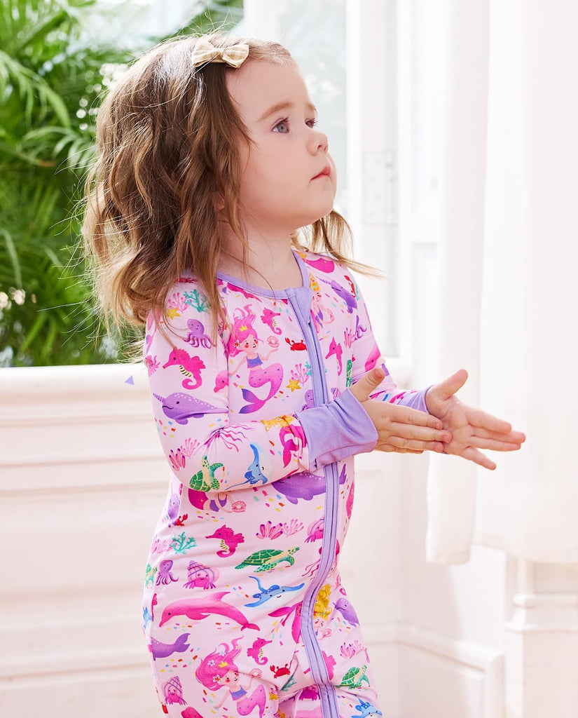 Viscose derived from bamboo Baby Pajamas Convertible Footie Sleepers for Baby Girl Way Zipper Onesies