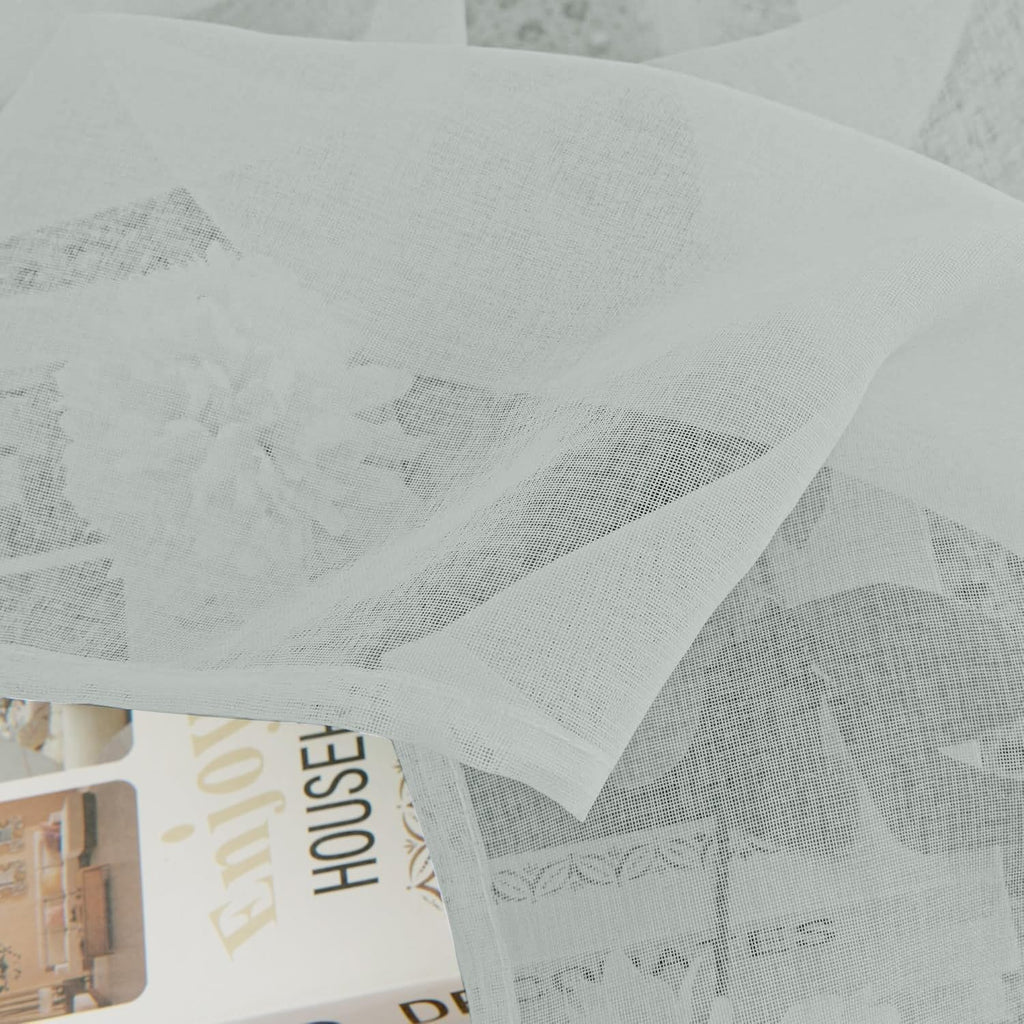 Outdoor Sheer Curtains Waterproof - 4 Panels Linen Look Grommet Curtain Light Filtering Outside Drapes, Pergola