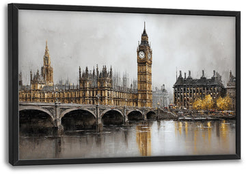 Large London City Wall Big Ben Wall Decor Big Cityscape Canvas Prints Painting Urban Street Pictures Artwork