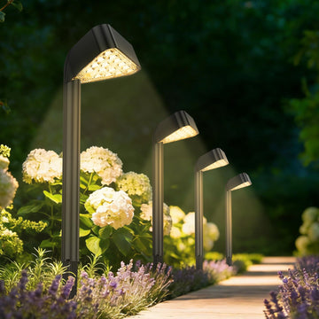 Solar Pathway Lights Outdoor 8 Pack 15 LED Brighter Path Lights Up to 12Hrs