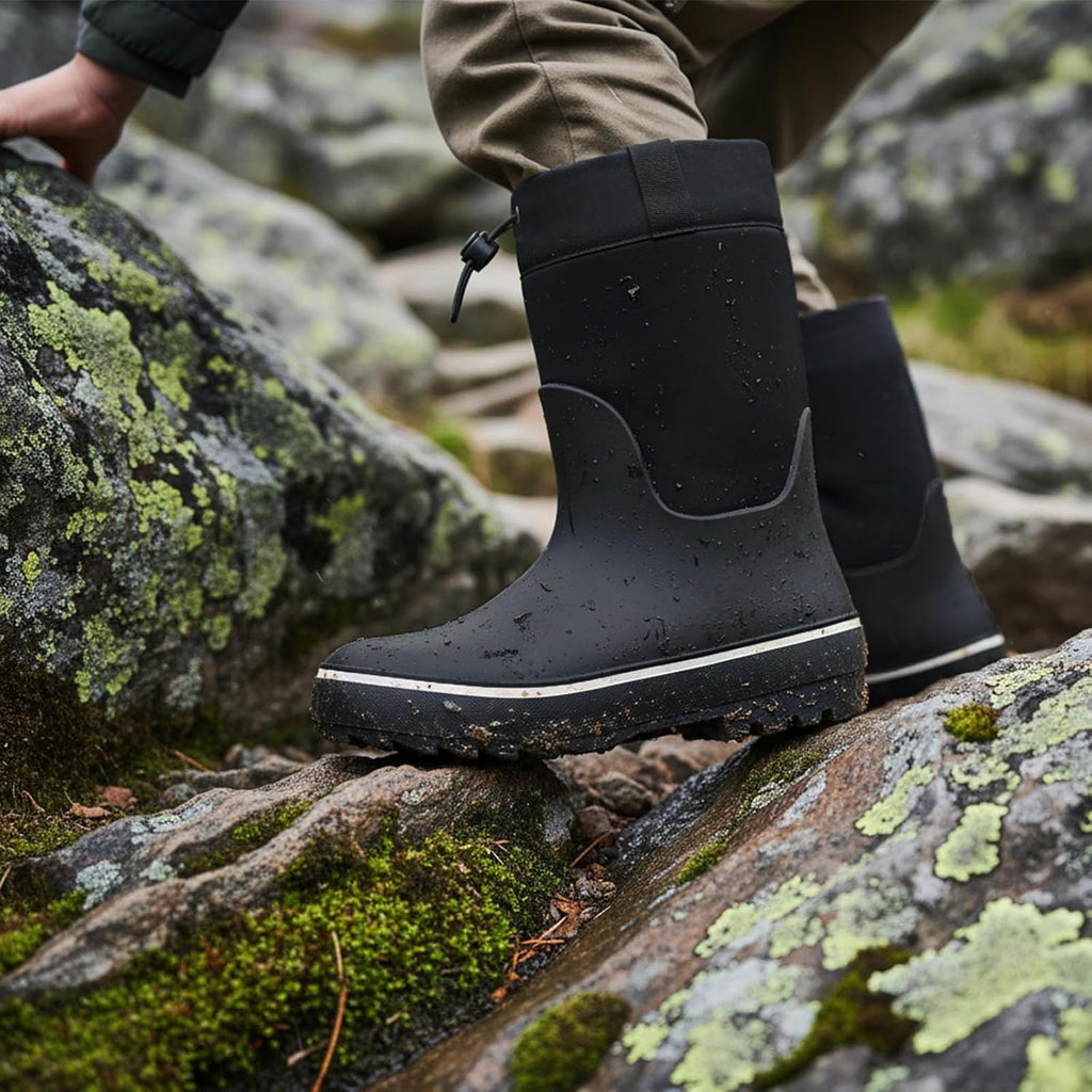 Kid's Rain Boots Waterproof Insulated Rubber Mud Boot