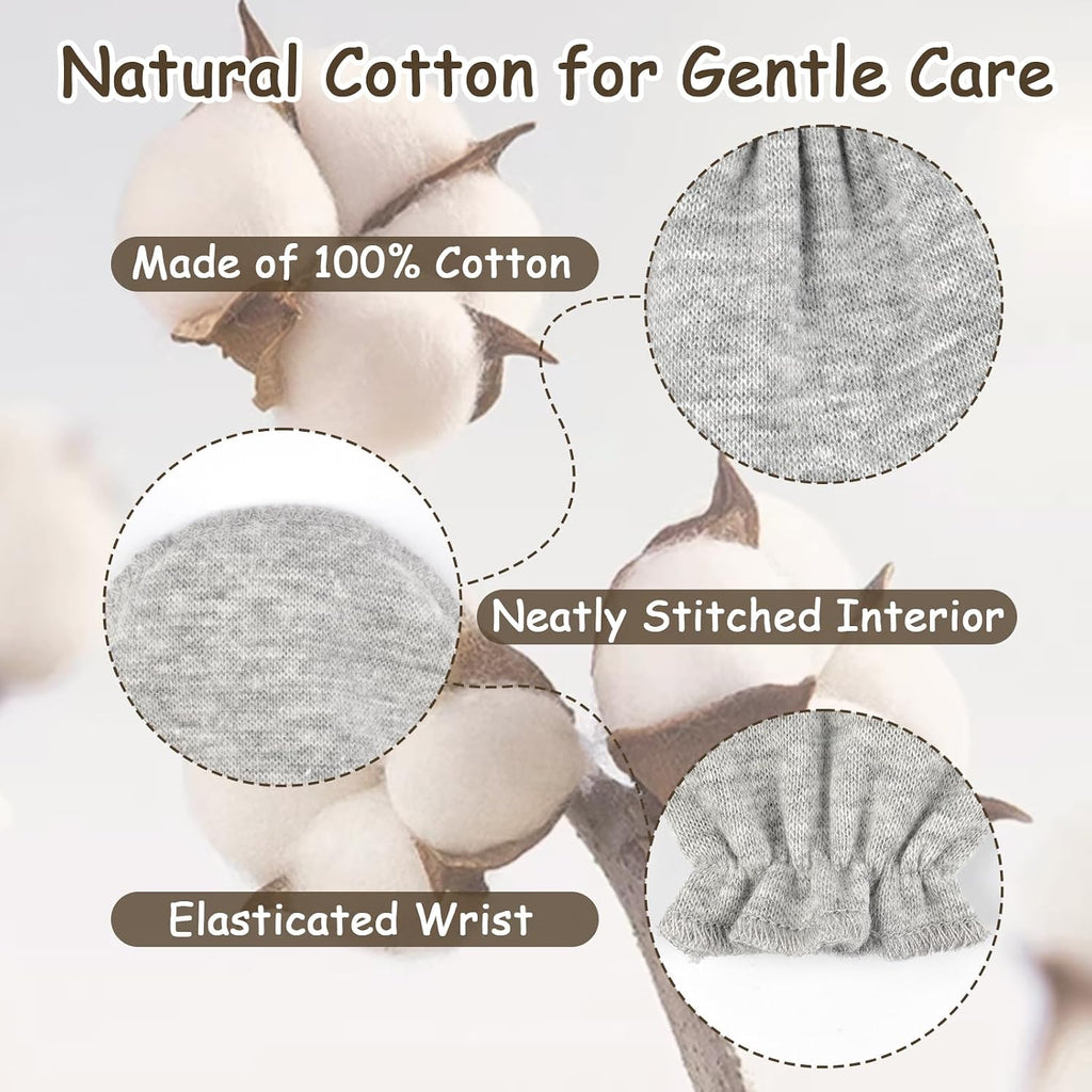 8 Pairs Baby Mittens No Scratch, Cotton Infant Gloves