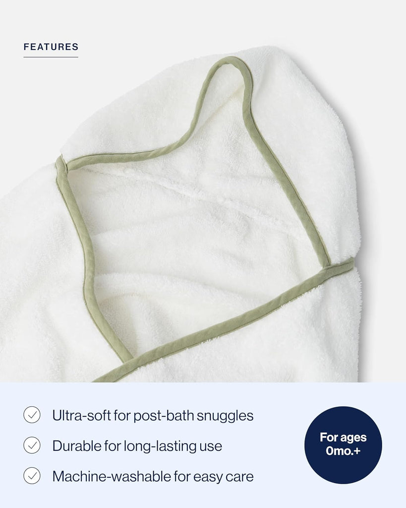 Organic Cotton Hooded Towel, Oversized Baby & Toddler Hooded Towel