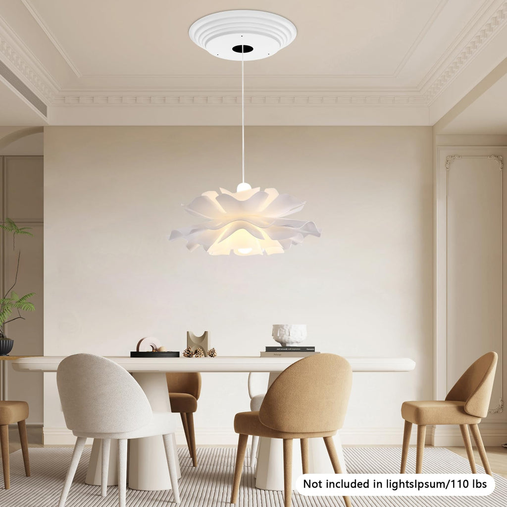 Chandelier Hoist Lifter Cover Large Ceiling Medallion for Electric Hoist 19.88inch Round Chandelier Cover Chandelier