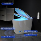 Smart Toilet with Bidet Built in, Bidet Toilet with Foam Shield, Auto Open/Close Lid & Dual Flush