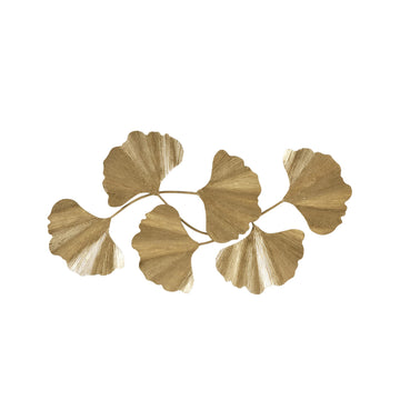 Park Wall Art Living Room Décor Faye Metal Foil Ginkgo Leaf Large Home Accent Modern Inspired Dining, Bathroom