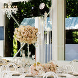 4 Set 5 Arms Acrylic Candelabra Centerpieces 46.4'' Tall Clear Candle Holders Wedding Table Centerpiece Floor Candle