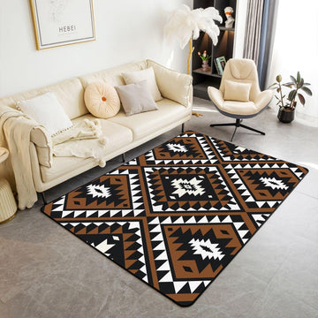 Rustic Western Living Room Rugs for Men, Southwestern Aztec Area Rug Non Shedding, Bohemian Carpet Non Slip