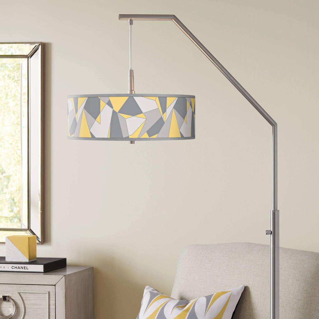 Modern Mosaic II Giclee Shade Arc 71 1/2" Tall Floor Lamp