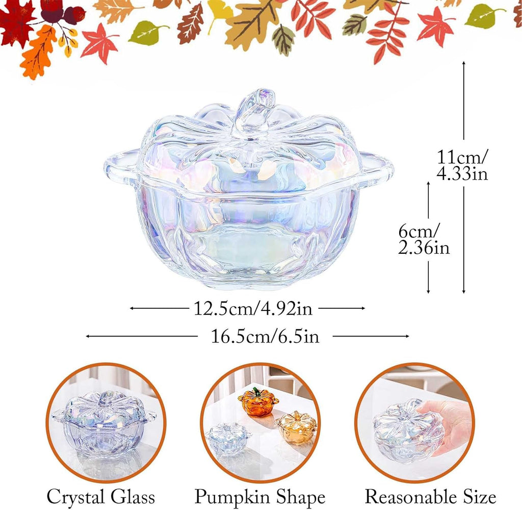 Crystal Glass Candy Jar with Lid,Glass Apothecary Jar Wedding Candy Buffet Jar Food Snack Bowl,Decorative Bowl Decor - Set of 100