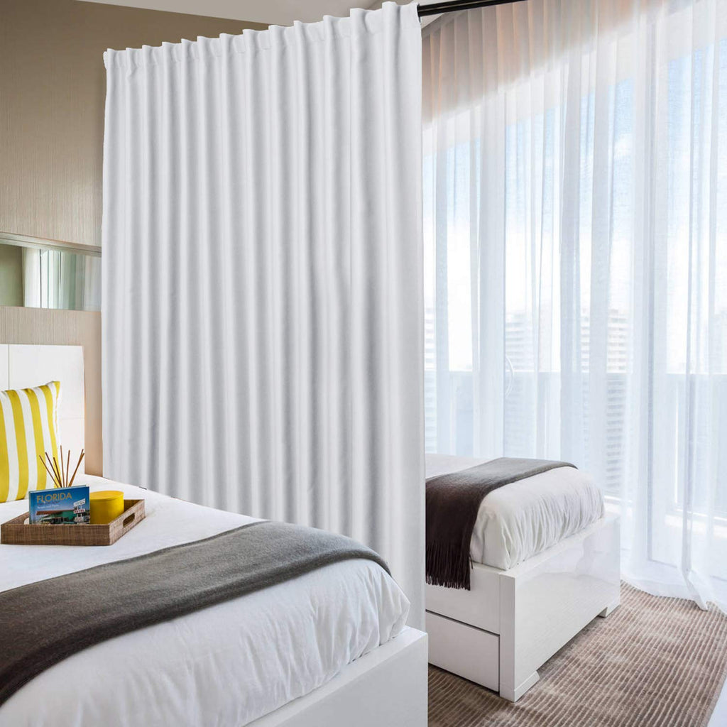 Patio Sliding Door Curtains - Extra Wide Curtains for Glass Door, Room Divider Blackout Thermal Curtain Panel with