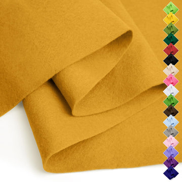 Soft Felt Fabric Sheet 18" x 36", 1.6mm Acrylic Craft Felt, Gold