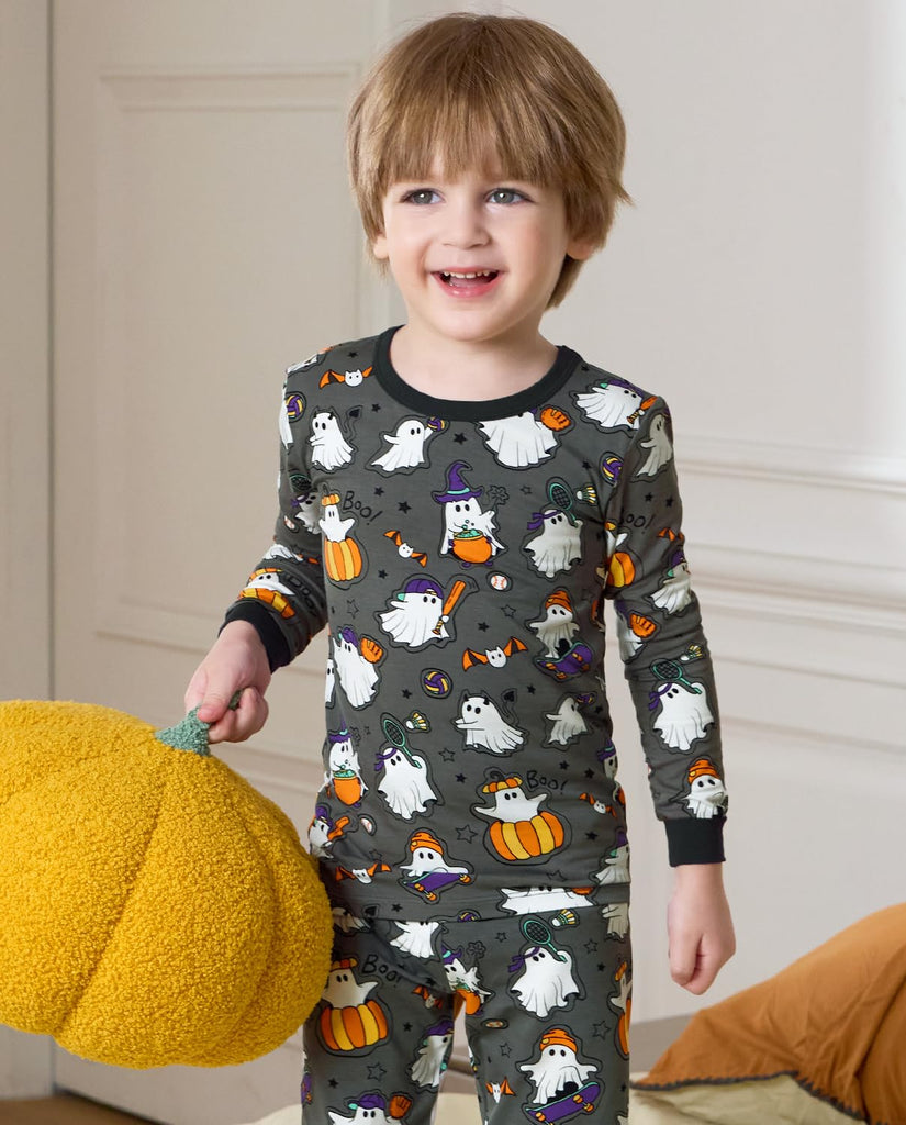 Bamboo Viscose Toddler Kids Pajamas Set, Long Sleeve Boys